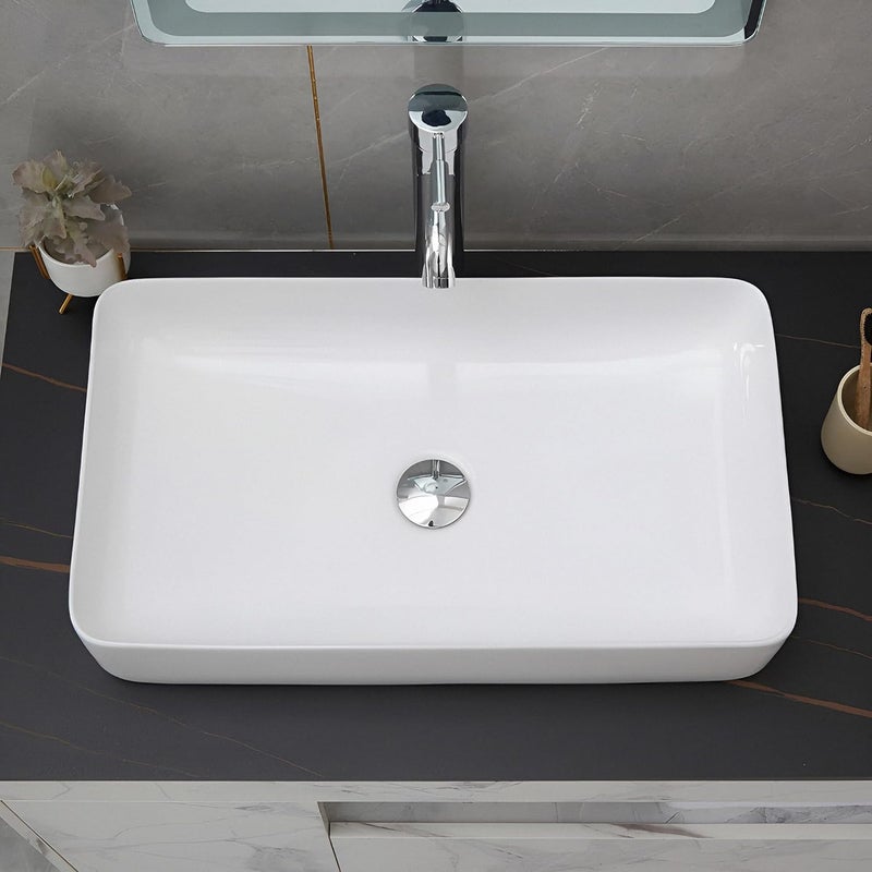 SYON Syon HELIX Premium Ceramic Table Top Wash Basin 24 inch X 135 inch  - Image 2