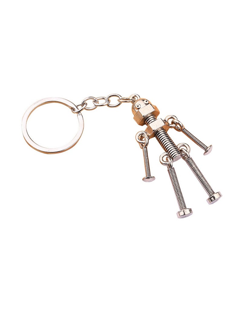 Vintage DIY Handcrafted Robot Keychain - Image 1
