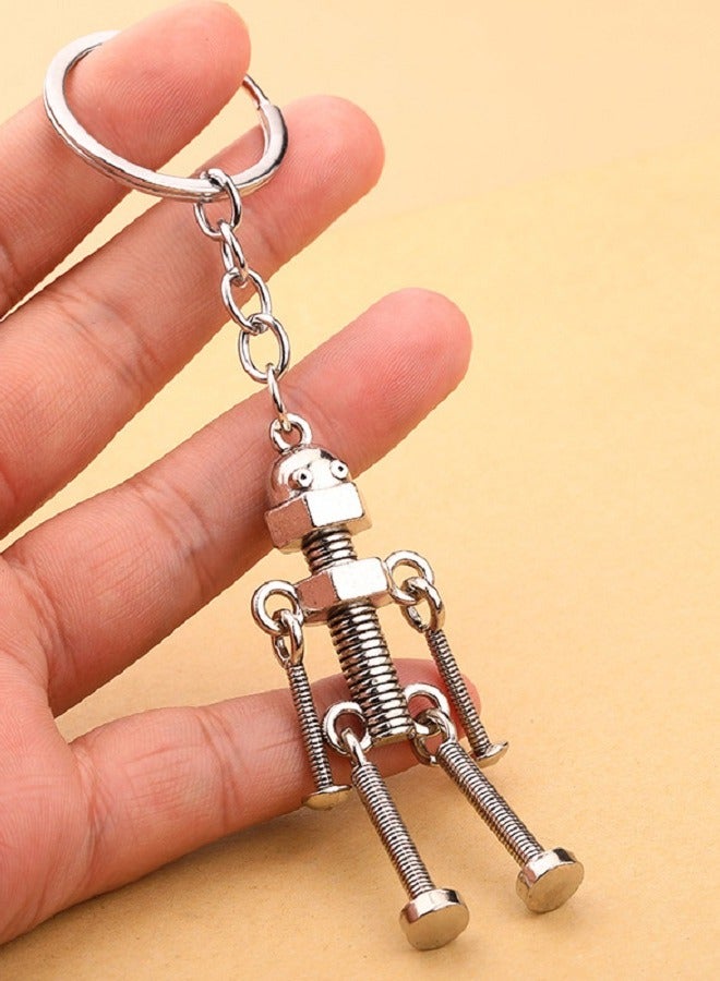 Vintage DIY Handcrafted Robot Keychain - Image 2