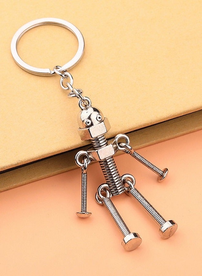 Vintage DIY Handcrafted Robot Keychain - Image 3