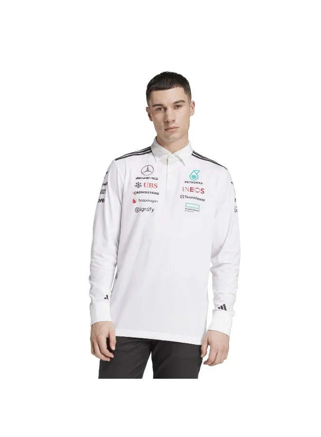 Adidas Adidas Mer Tm Polo Wlm White Polo Shirt (Long Sleeve) Polo Shirts For Men