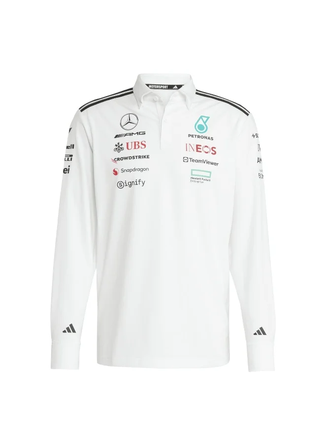 Adidas Adidas Mer Tm Polo Wlm White Polo Shirt (Long Sleeve) Polo Shirts For Men