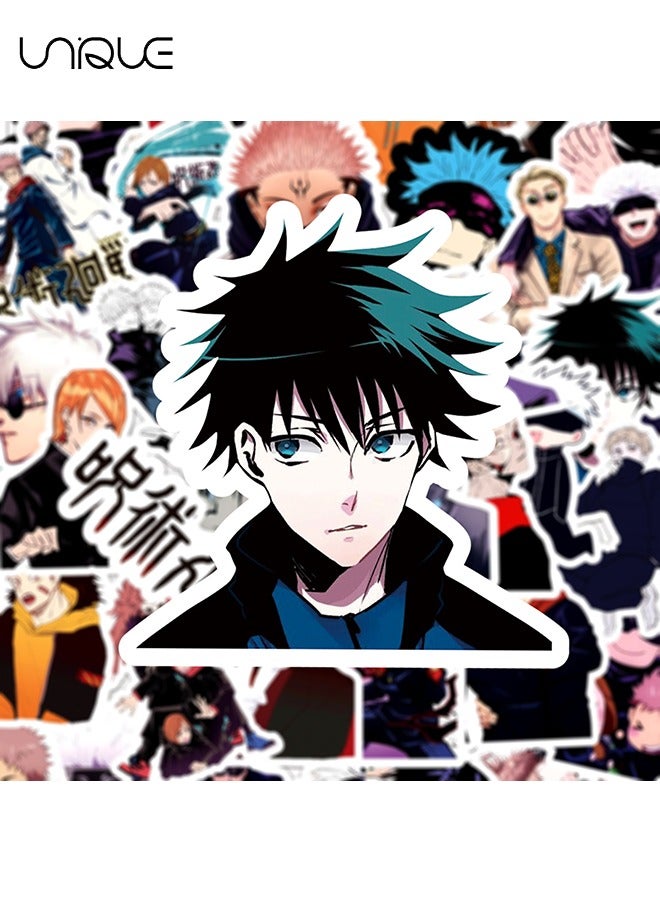 Unique 50 Pcs Satoru Gojo Q Edition Graffiti Sticker, Vinyl Waterproof Stickers for Water Bottles Laptop Phone Computer Guitar, Gifts for Teens, Girls, Fans  - Image 4