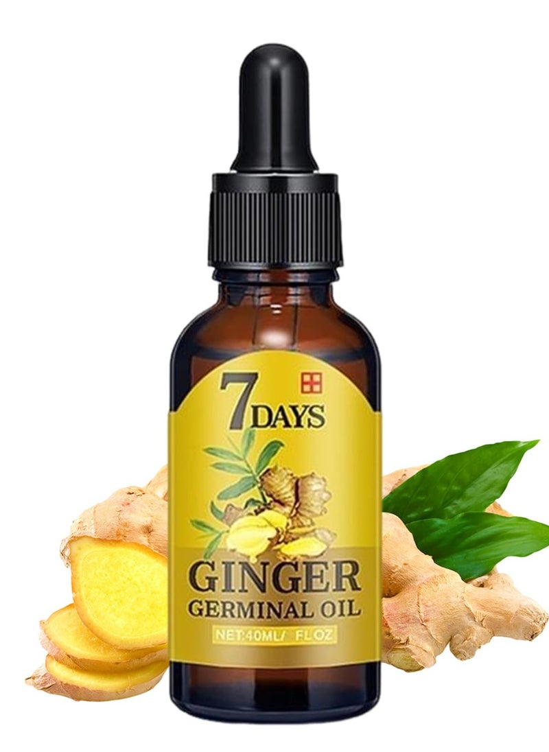 EELHOE - "Hair Growth Liquid For Women Ginger Hair Growth Essential Oil Products For Men Women Effective Prevent Hair Loss Scalp 40ml " - Image 1