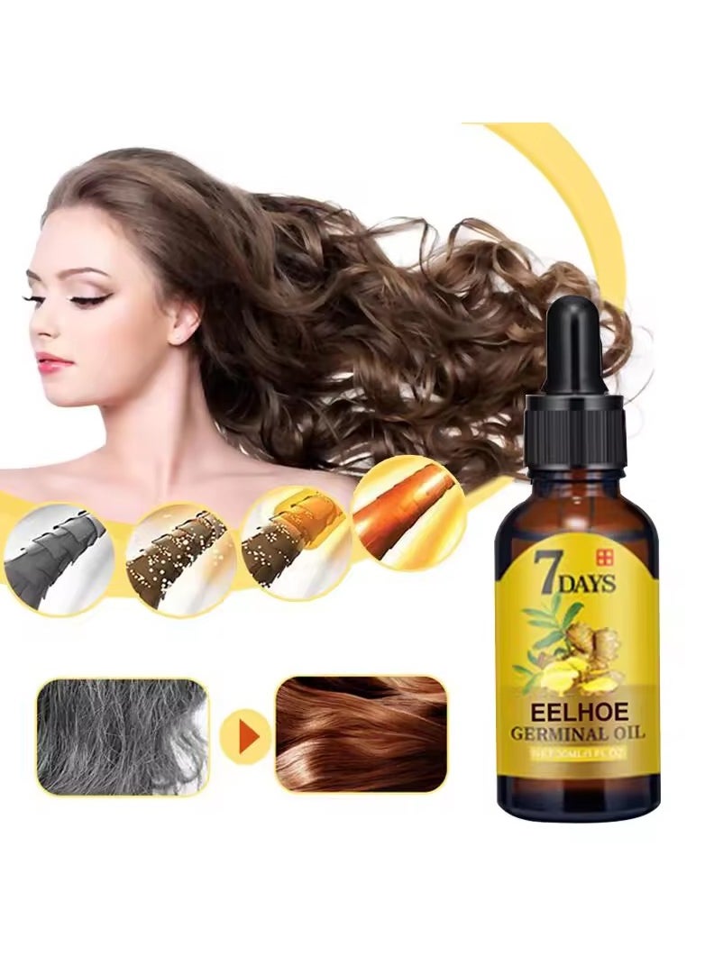 EELHOE - "Hair Growth Liquid For Women Ginger Hair Growth Essential Oil Products For Men Women Effective Prevent Hair Loss Scalp 40ml " - Image 1