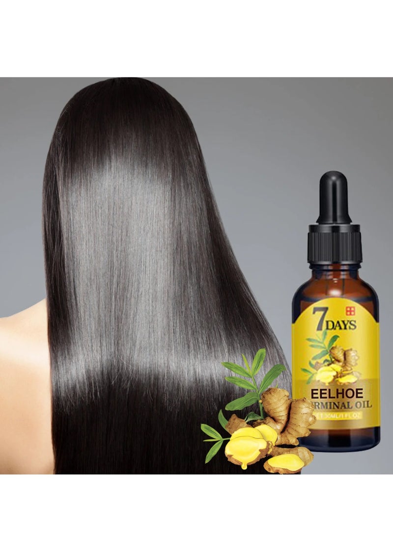 EELHOE - "Hair Growth Liquid For Women Ginger Hair Growth Essential Oil Products For Men Women Effective Prevent Hair Loss Scalp 40ml " - Image 1
