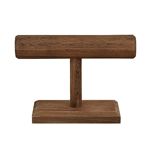 Ikee Design Antique Wooden Display Jewelry Accessory Stand, Bracelet Scrunchie Holder Display for Store, Showcase and Home, Brown Color, 7.9 W x 2.9 D x 5.5 H in - Image 4