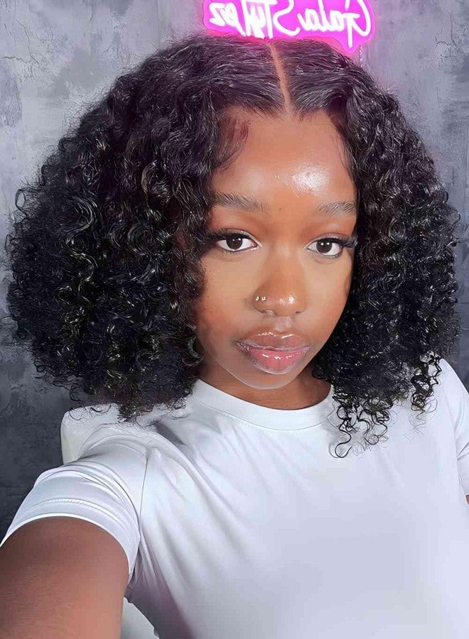 ISEE Glueless Wigs Human Hair Pre Plucked Pre Cut Ready to Wear Glueless Bob Wigs for Black Women 7x5 HD Lace Closure Wigs Human Hair 180% Density 14 Inch - Image 2