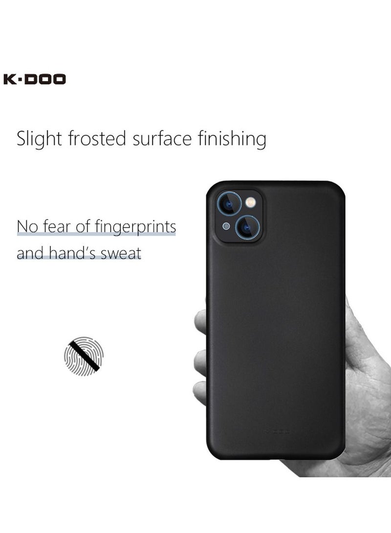 K-Doo غطاء خلفي رقيق للغاية لآيفون 13 مضاد للانزلاق باللون الأسود - Image 4