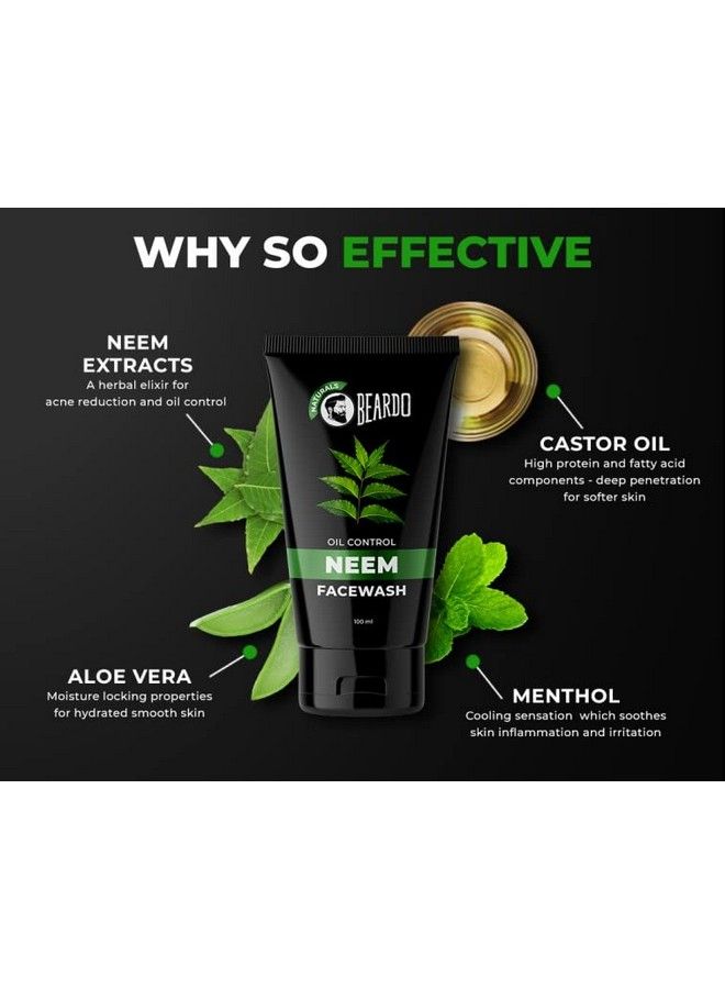 BEARDO Neem Facewash For Men 100 Ml - Image 5