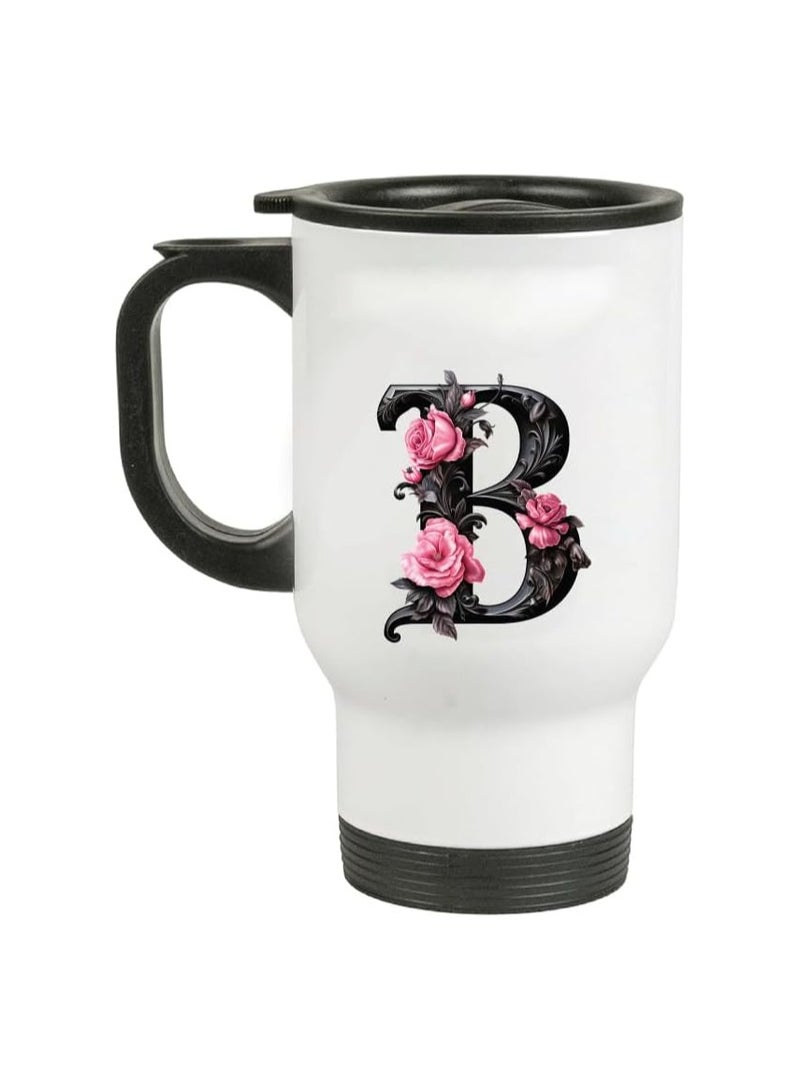 برينت شوب فور مي كوب سفر مطبوع عليه حرف أولي - قهوة - شاي أو مشروبات ساخنة وباردة - آمن للاستخدام في غسالة الأطباق - مثالي لمحبي القهوة والشاي - Image 1