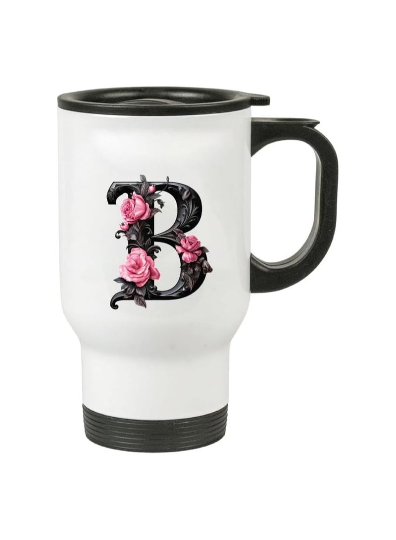 برينت شوب فور مي كوب سفر مطبوع عليه حرف أولي - قهوة - شاي أو مشروبات ساخنة وباردة - آمن للاستخدام في غسالة الأطباق - مثالي لمحبي القهوة والشاي - Image 2