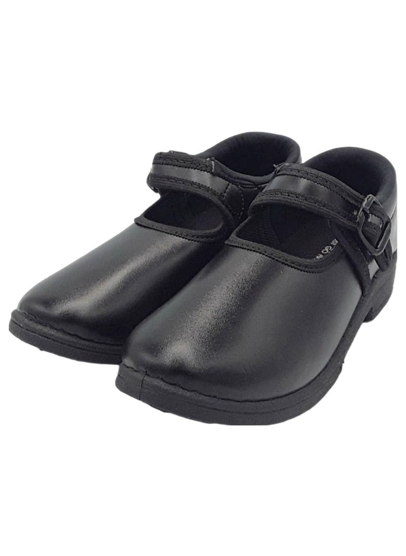 Welcome Shoes - Girls School Shoes WA10 Black Uniform Shoes for Kids - Image 1
