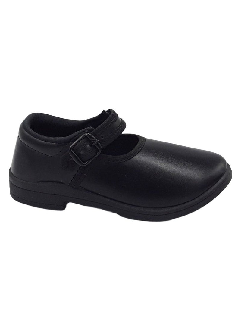 Welcome Shoes - Girls School Shoes WA10 Black Uniform Shoes for Kids - Image 1