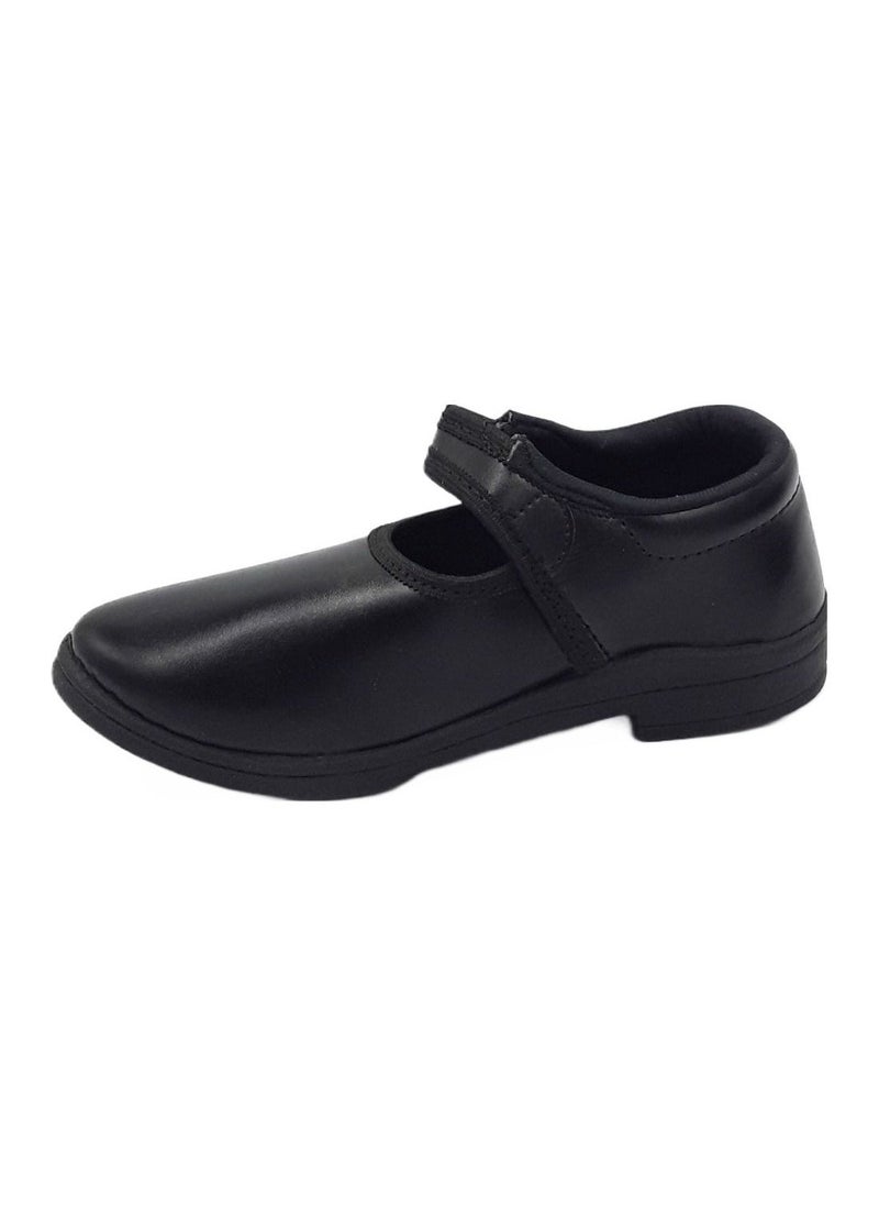 Welcome Shoes - Girls School Shoes WA10 Black Uniform Shoes for Kids - Image 1