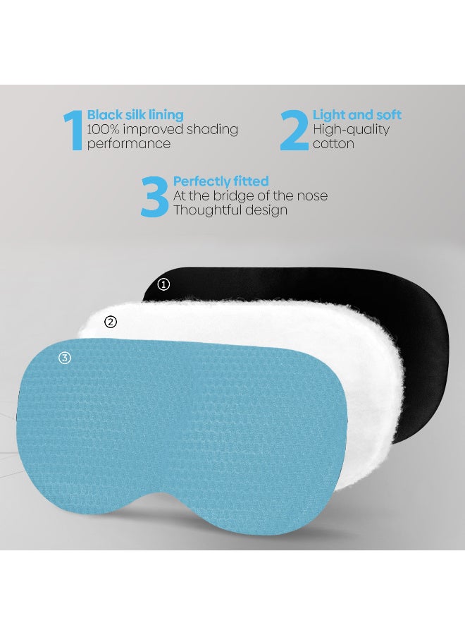 ARABIQO Silk Sleep Mask, 2 Pack Eye Masks for Sleeping, 100% Natural Mulberry Silk with Adjustable Strap, Ultra-Soft Eye Shade Cover for Travel, Puffy Eyes Relief & Relaxation Gifts (Dark Light) - Image 2