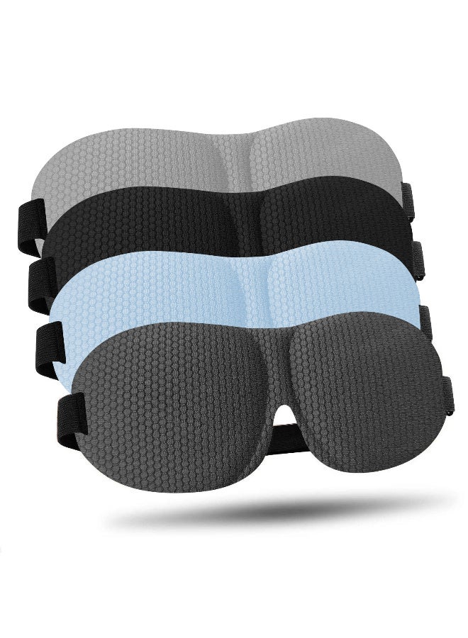 ARABIQO Silk Sleep Mask, 2 Pack Eye Masks for Sleeping, 100% Natural Mulberry Silk with Adjustable Strap, Ultra-Soft Eye Shade Cover for Travel, Puffy Eyes Relief & Relaxation Gifts (Dark Light) - Image 1