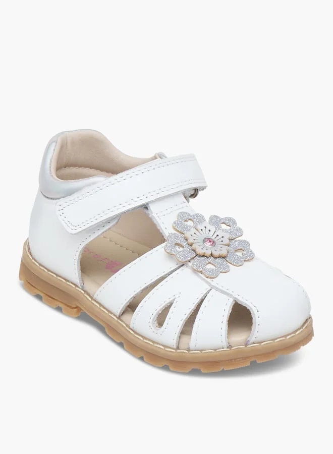 بيرفيت صنادل بتطريز زهري مع إغلاق بخطاف وحلقة