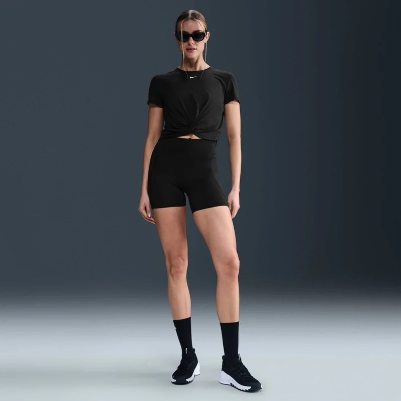 Nike Black Women's One Classic Twist Training T-Shirt for Women | Best Price UAE