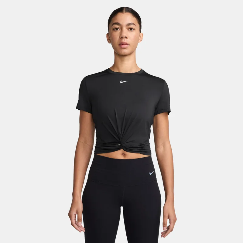 Nike Black Women's One Classic Twist Training T-Shirt for Women | Best Price UAE
