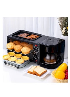 Generic 3in1 Breakfast Machine Household English Breakfast Machine Multifunctional Coffee Making hot Milk Oven Toaster  - Image 1