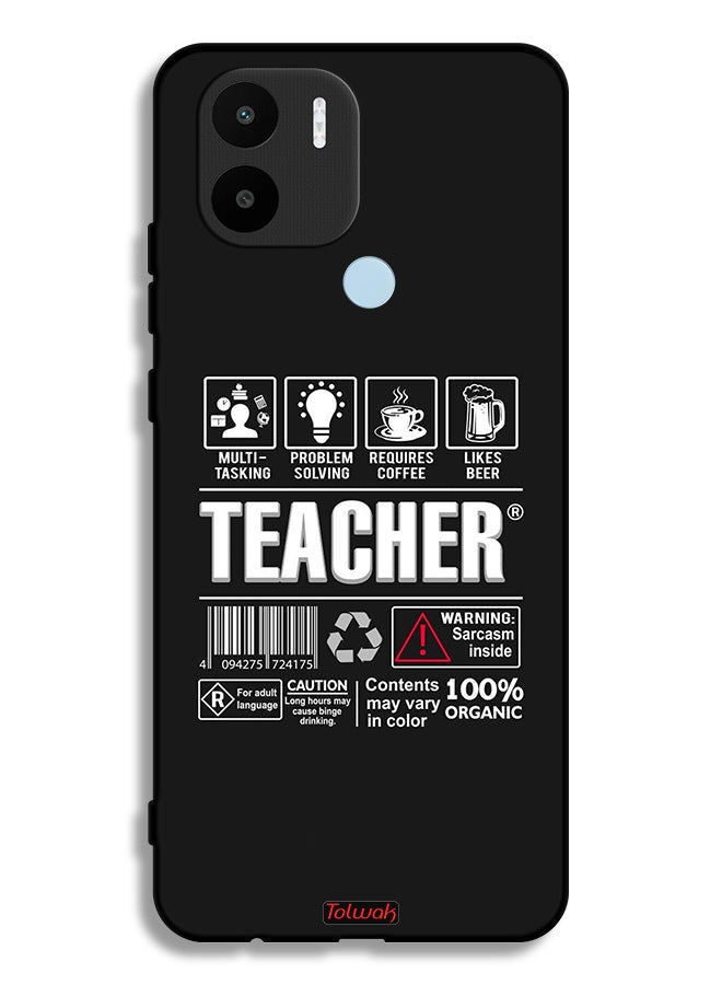 Tolwak Xiaomi Redmi A1 Plus Protective Case Cover Teacher Sticker - Image 2