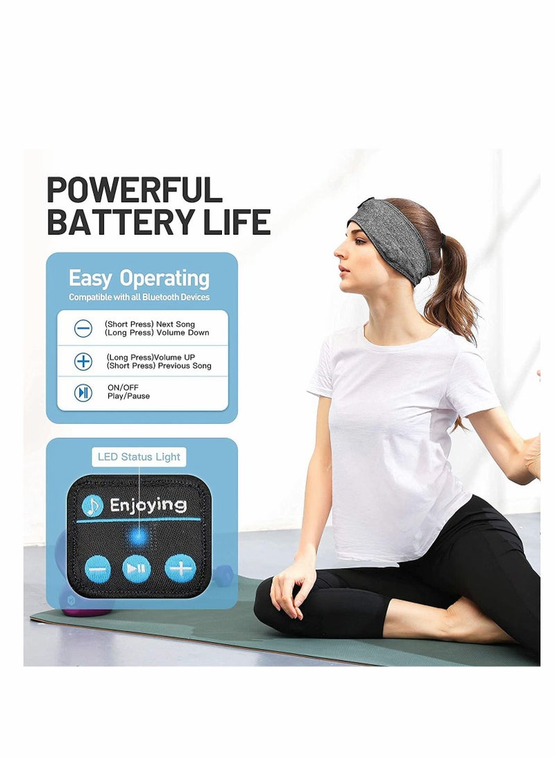 KASTWAVE Sleep Headphones Wireless, V5.0 Sports Headband Headphones with Ultra-Thin HD Stereo Speakers, Ultra-Soft Sleeping Headphones, for Sports, Yoga, Side Sleepers, Air Travel and Relaxation - Image 3