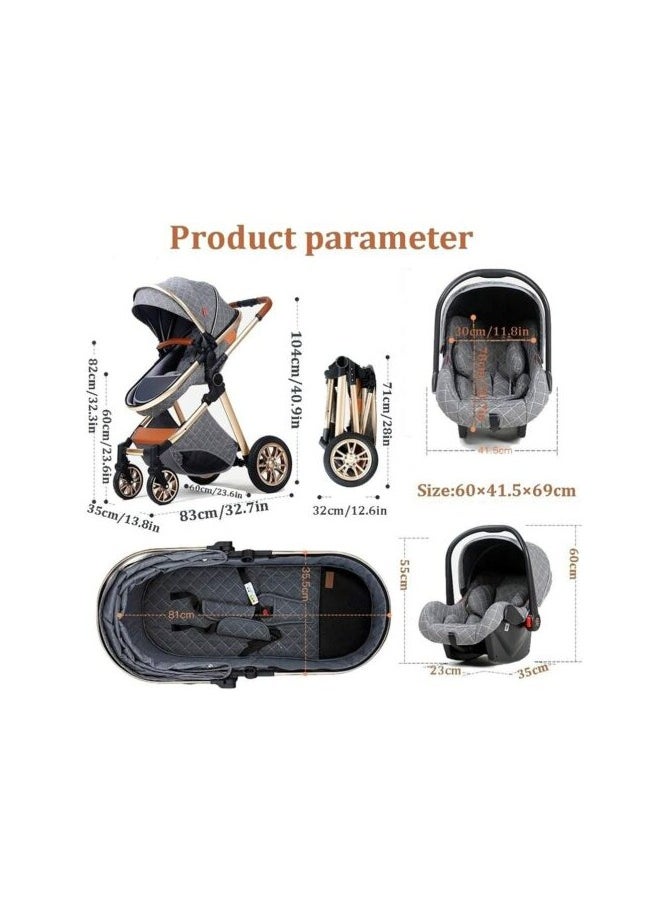 Baby Life Newborn Baby Stroller 3 In 1 Rain Cover Mosquito Net Backpack  - Image 2