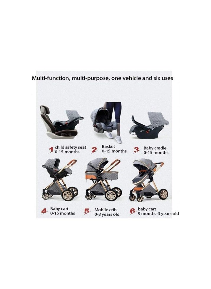 Baby Life Newborn Baby Stroller 3 In 1 Rain Cover Mosquito Net Backpack  - Image 5
