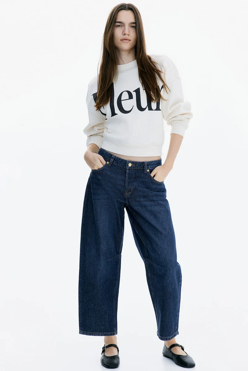 H&M Barrel High Cropped Jeans