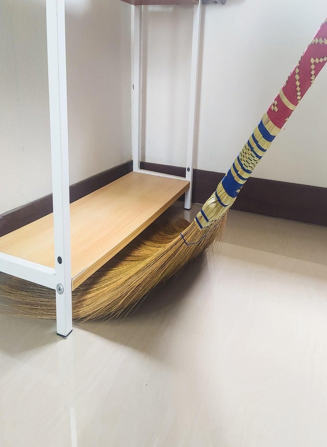 AW BROOMS مقشة آسيوية تقليدية مصنوعة يدويًا، متينة، مثالية للاستخدام المنزلي أو كهدية زفاف فريدة، بطول 40 بوصة - Image 5
