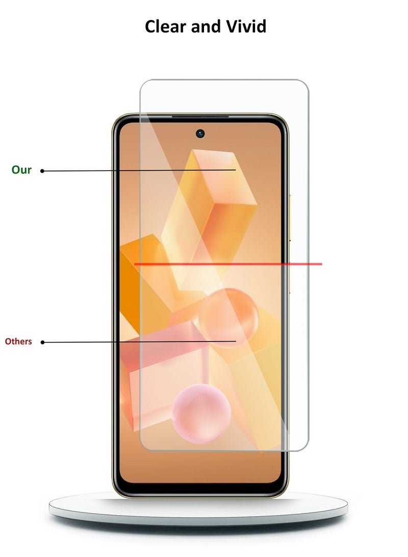 Wtech Infinix Hot 40i / Infinix Smart 8 4G 2023 Premium Series Curved Edges 9H 2.5D Tempered Glass Screen Protector (MSG9CN) - Clear - Image 4