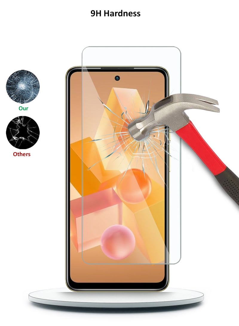 Wtech Infinix Hot 40i / Infinix Smart 8 4G 2023 Premium Series Curved Edges 9H 2.5D Tempered Glass Screen Protector (MSG9CN) - Clear - Image 3