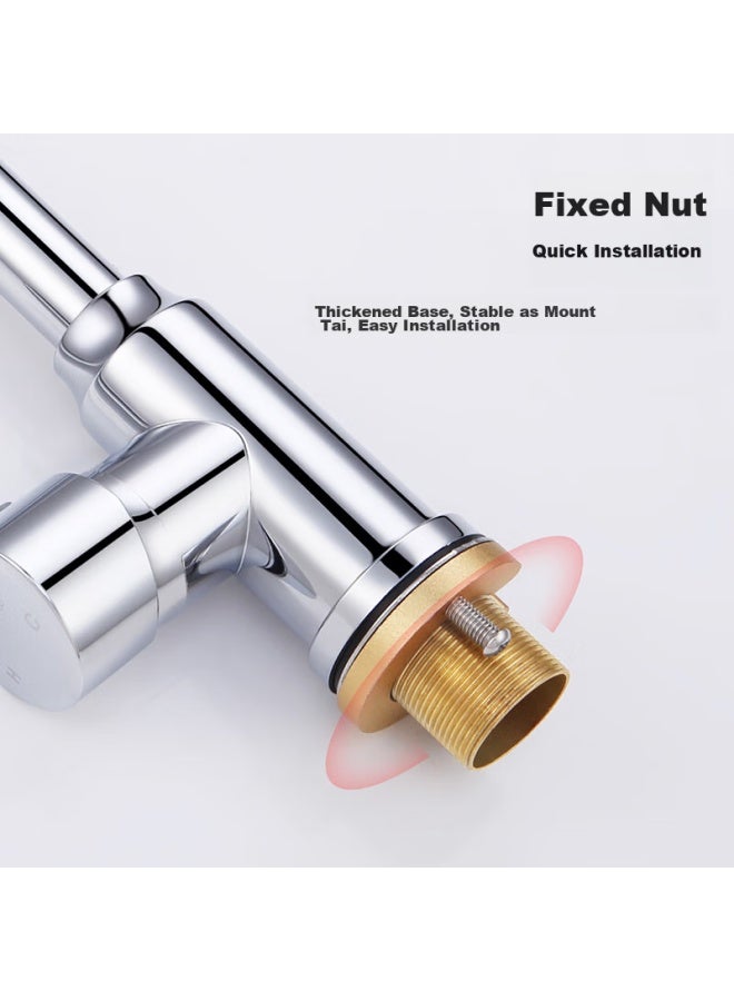 Larsd Kitchen Faucet, Rotatable Sink Faucet For Vegetable Washing Basin, Double Temperature Hot And Cold Faucet For Dishwashing Sink F065 - Image 3