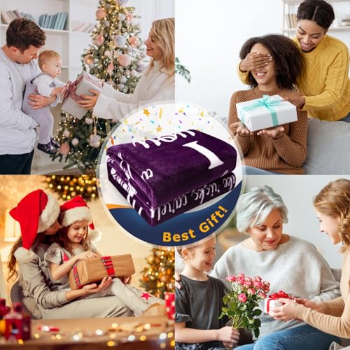 Aimego Sister Blanket Gifts for Birthday Sister Blankets from Sisters for Girls Women Purple Flannel Throw Blanket for Home Sofa Bed Decor 50"X 60" - Image 5