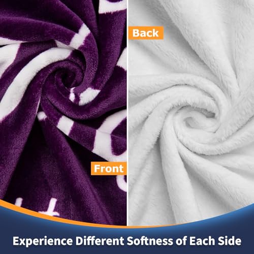 Aimego Sister Blanket Gifts for Birthday Sister Blankets from Sisters for Girls Women Purple Flannel Throw Blanket for Home Sofa Bed Decor 50"X 60" - Image 3