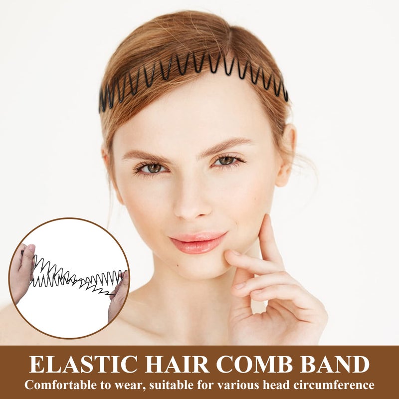 Soft N Style Soft 'N Style Flexible Headbands Stretch Headband Headbands Women (3pc-White) - Image 4
