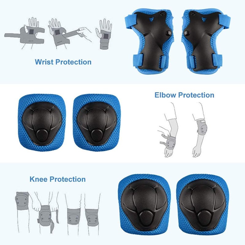 Child Protective Helmet Set – Durable Safety Gear for Biking, Skating, Scootering – Adjustable Fit for Kids 4-11 – Includes Breathable Helmet + Knee, Elbow & Wrist Pads for Comfort  - Image 4