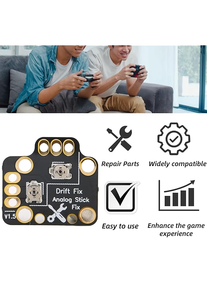 KASTWAVE 10Pcs Gamepad Analog Stick Drift Fix Mod Universal 3D Analog Joystick Drift Fix Mod Black Easy Using Gamepad Joystick Drift Repair Board For Game Controllers  - Image 2