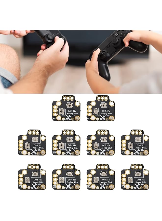 KASTWAVE 10Pcs Gamepad Analog Stick Drift Fix Mod Universal 3D Analog Joystick Drift Fix Mod Black Easy Using Gamepad Joystick Drift Repair Board For Game Controllers  - Image 1