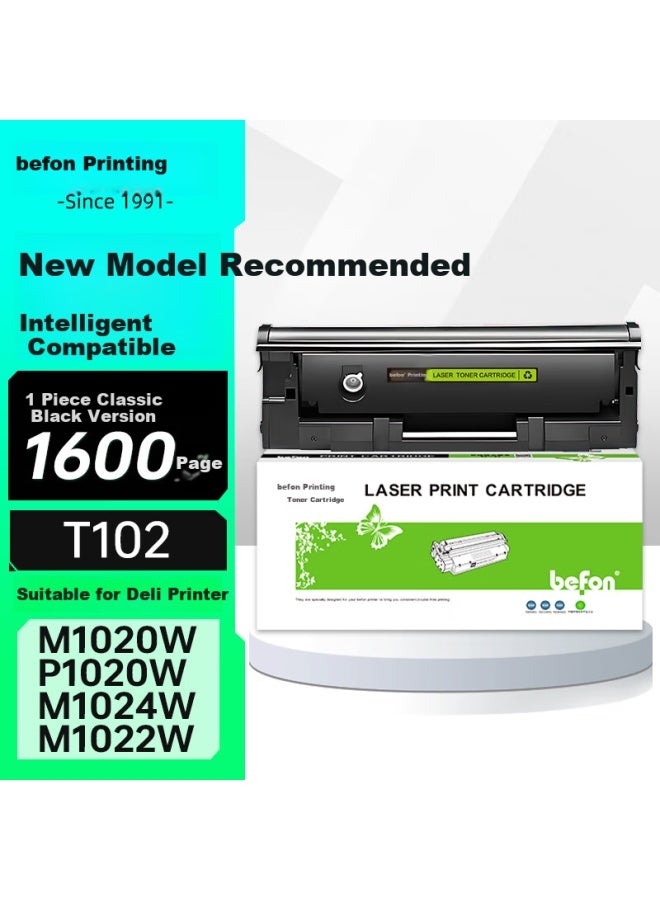 Befon T102 Compatible Toner Cartridge For Deli M1020w, Deli M1022w, Deli M1016w, Deli M1024w, Deli P1020w, Deli P1022w Printers - Image 1