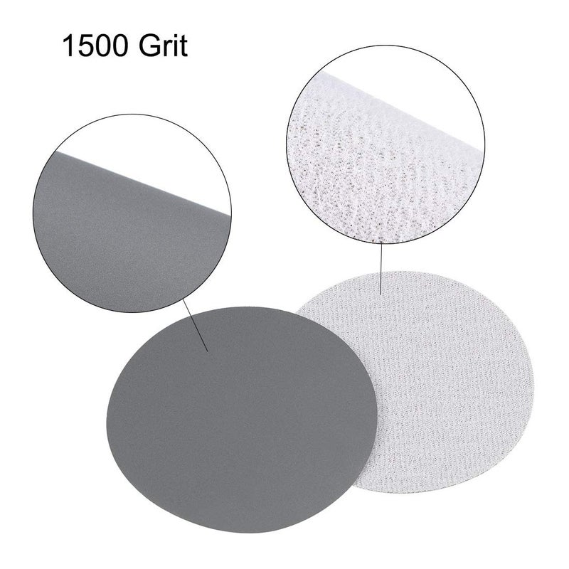 uxcell 3 Inch Wet Dry Sanding Discs 1500 Grit Hook and Loop Sandpaper Electrostatic Sand Planting Silicon Carbide 30pcs - Image 3
