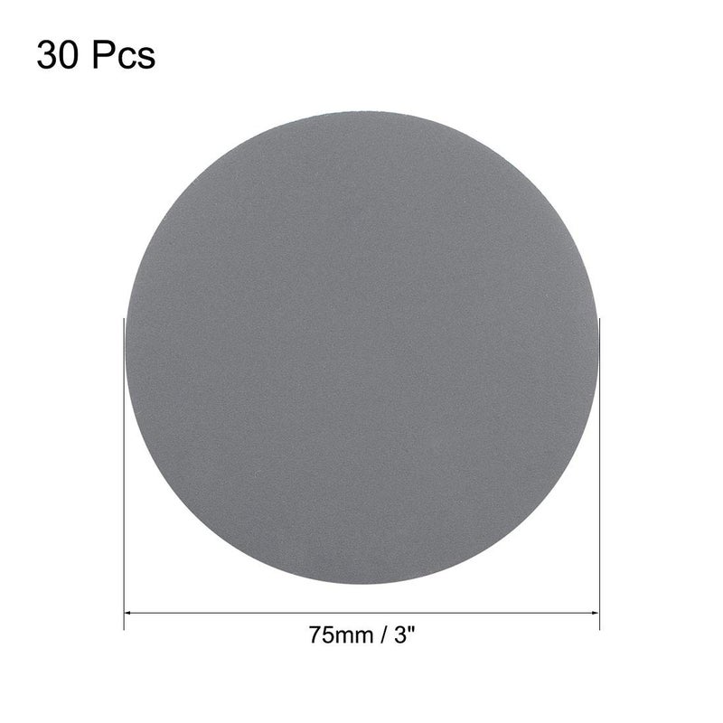 uxcell 3 Inch Wet Dry Sanding Discs 1500 Grit Hook and Loop Sandpaper Electrostatic Sand Planting Silicon Carbide 30pcs - Image 2