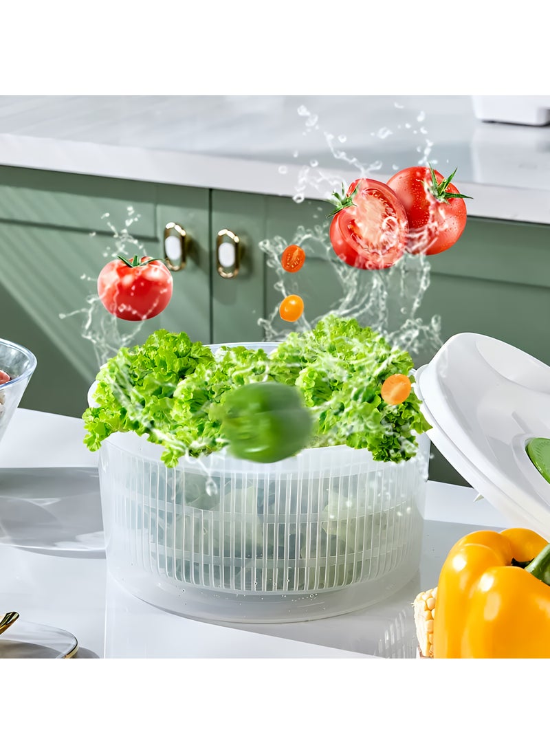 ALMiHomi Large Salad Tools Salad Spinner & Vegetable Cutter Bowl 2-in-1 – Large Capacity Multi-Purpose Kitchen Tool for Salad, Slicing, Shredding, and Quick Drain/Storage (8.6 × 5.9 in / 22 × 15 cm) - Image 3