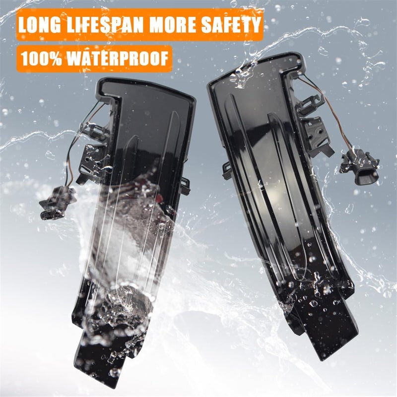 QASULER Dynamic Turn Signal Rearview Mirror Indicator Light for Mercedes-Benz - Image 3