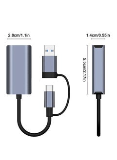 Excefore USB C Ethernet Adapter, Fast USB to Ethernet, Type-C to RJ45 Adapter Work for MacWindows, Network Adapter USB Ethernet Adapter for Laptop Tablets and Computers  - Image 2