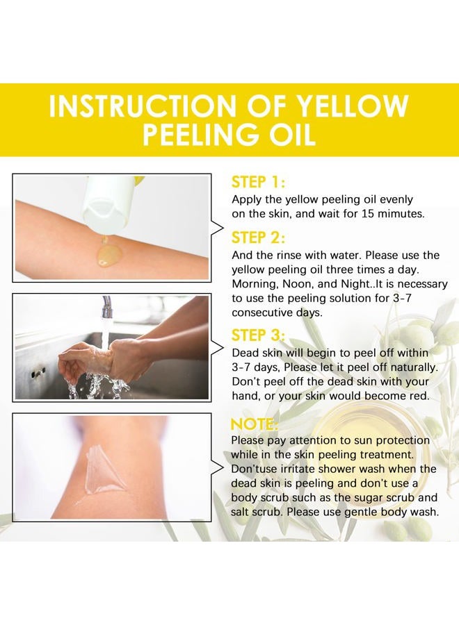 Yafusipe Peeling Oil For Dark Skin, Yellow With Salicylic Sodium Hyaluronate, Strong Extra Strength, Exfoliating Solution Body All Skin Type - 110Ml/3.66 Oz - Image 5