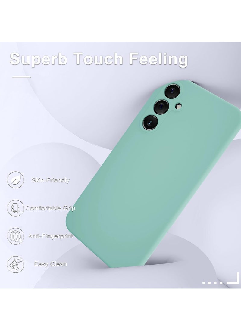 ELTRAZONE Samsung Galaxy S24 Case – Light Green Silicone Slim Protective Cover with 1 Screen Protector, Shockproof Design, Soft Microfiber Lining, Wireless Charging Compatible - Image 3