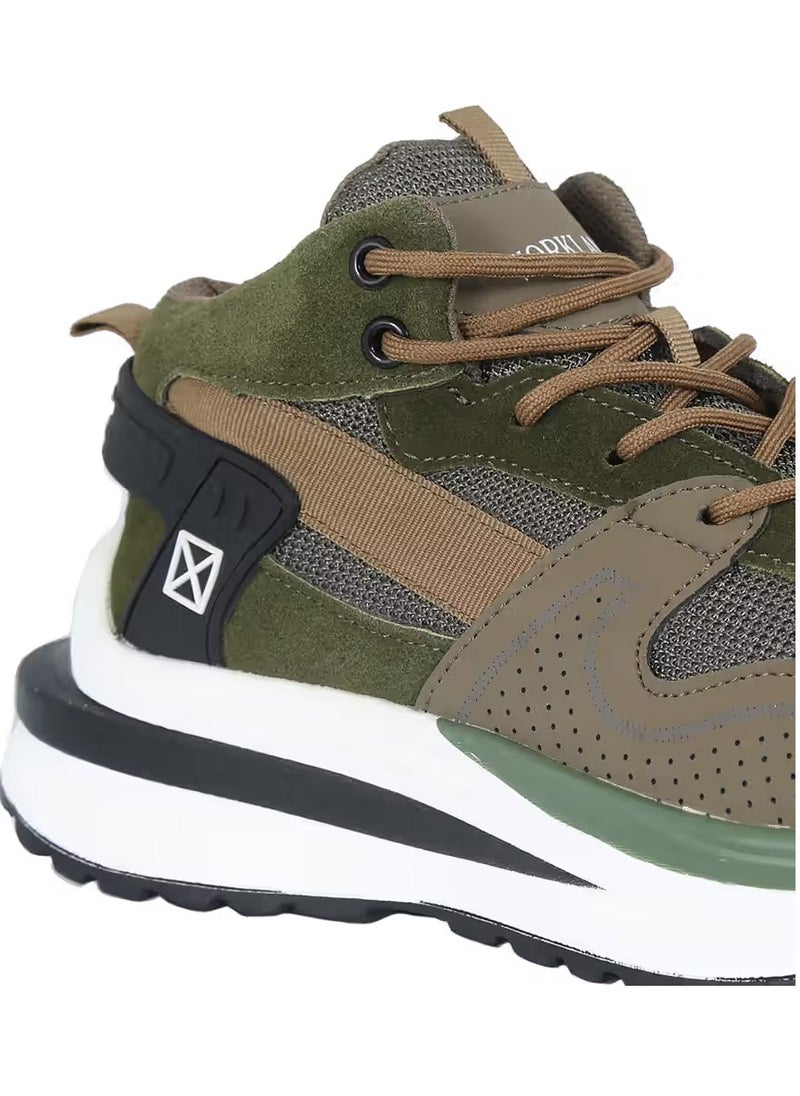 Workland - Mid Ankle Suede Leather Steel Toe Safety Shoe, Green, - Image 1