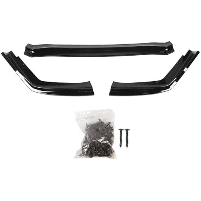 Brilluxa Bumper Splitter, Front Lip Spoiler, Splitter Lip Kit, Compatible with Subaru STI VA 2015-2021, Gloss Black 3Pcs Lower Air Dam - Image 1